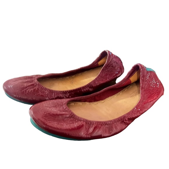 Tieks by Gavrieli ruby red patent leather flats women’s 9 - Picture 7 of 9